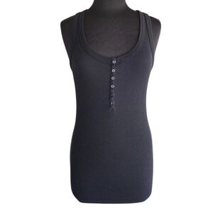 Torrid Black Henley Tank Top Modal Blend 0X Stretchy Sleeveless Elena Aesthetic
